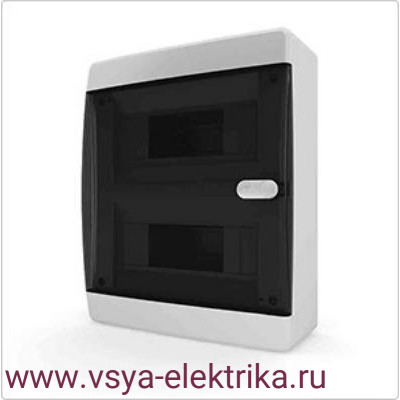 ЩИТ РАСПРЕДЕЛИТЕЛЬНЫЙ НАВЕСНОЙ TEKFOR C IP41 НА 18 МОДУЛЕЙ С ПРОЗРАЧНОЙ ЧЕРНОЙ ДВЕРЦЕЙ