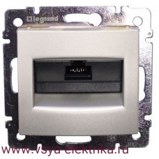 Компьютерная розетка Legrand Valena алюминий RJ45 на 2 выхода, 770239