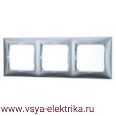 Рамка трехместная Legrand Valena алюминий 770153