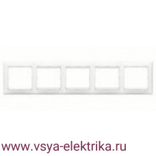 Рамка пятиместная Legrand Valena белая 774455