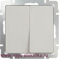 Выключатель Werkel двухклавишный слоновая кость, WL03-SW-2G, IP20