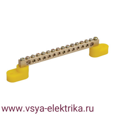 Шина нулевая на 2 лапковых изоляторах, 14/2.